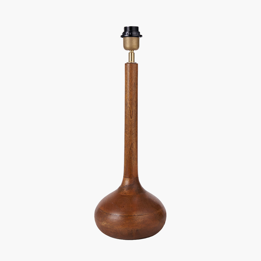 Toma Oiled Mango Wood Tall Table Lamp Base